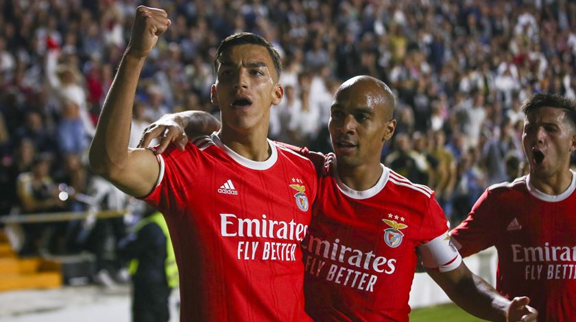 Musa marcou o golo do Benfica contra o Caldas. Foto: José Sena Goulão/Lusa