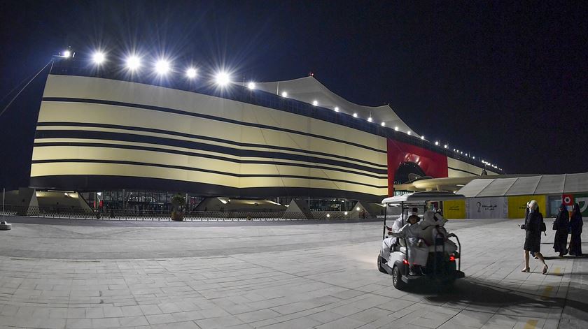 Estádio Al Bayt. Foto: Noushad Thekkayil/EPA