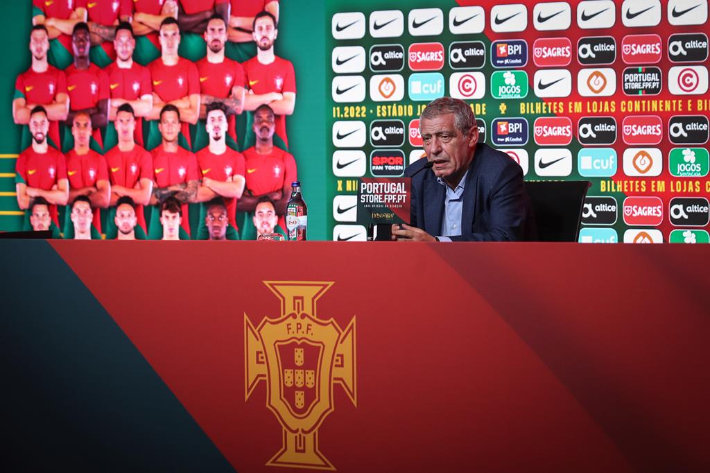Fernando Santos anunciou os 26 jogadores que vai levar ao Mundial 2022 Foto: António Cotrim/EPA