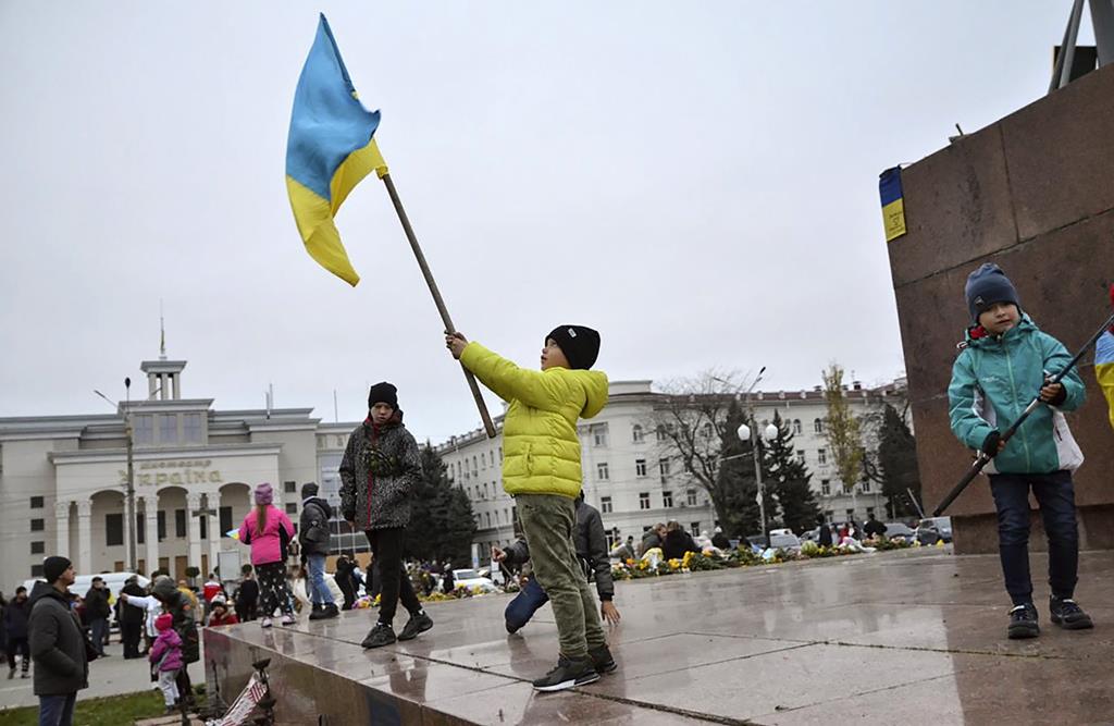 As tropas ucranianas reconquistaram Kherson este mês. Foto: Ivan Antypenko/EPA