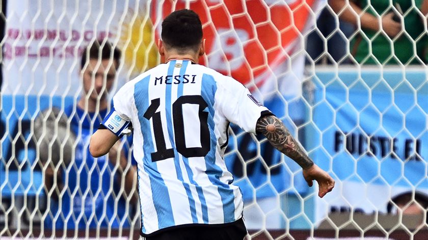 Messi deu esperança madrugadora à Argentina. Foto: Noushad Thekkayil/Lusa