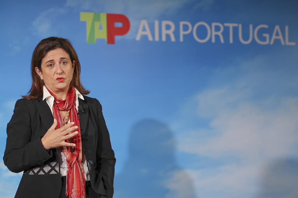 Christine Ourmières-Widener, presidente executiva da TAP. Foto: Tiago Petinga/Lusa