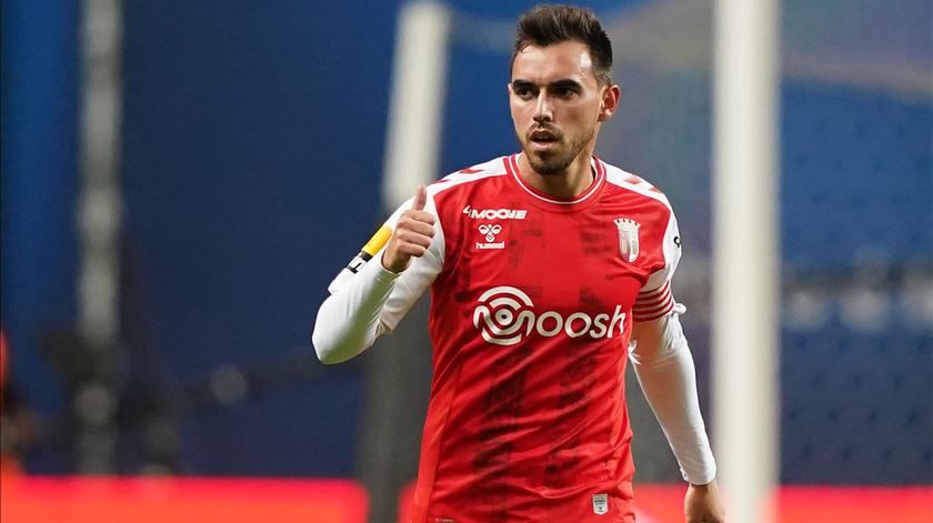 Ricardo Horta, Sp. Braga, contra o Benfica. Foto: Hugo Delgado/EPA