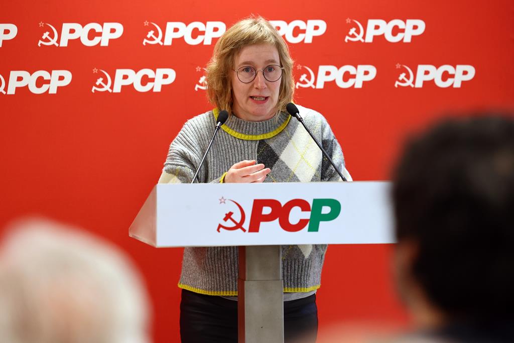 Eurodeputada do PCP Sandra Pereira . Foto: Nuno Veiga/Lusa