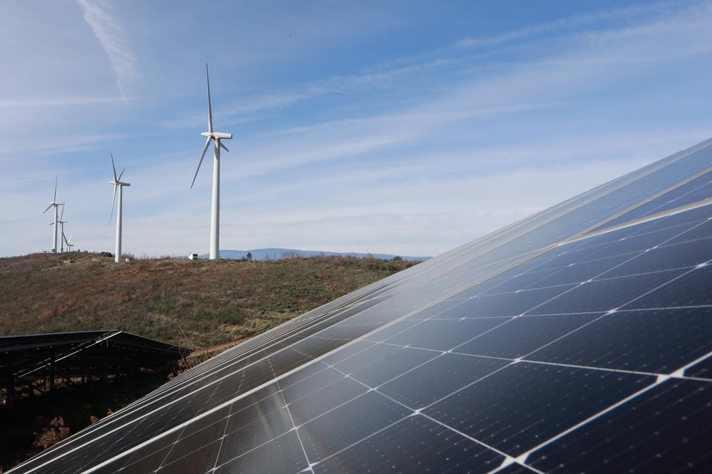 A combinação de energias renováveis - como os painéis solares e energia eólica - pode ajudar a garantir sustentabilidade económica aos datacenters. Foto: Miguel Pereira Da Silva/Lusa