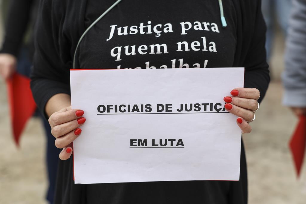 Greve dos oficiais de justiça. Foto: Miguel A. Lopes/Lusa