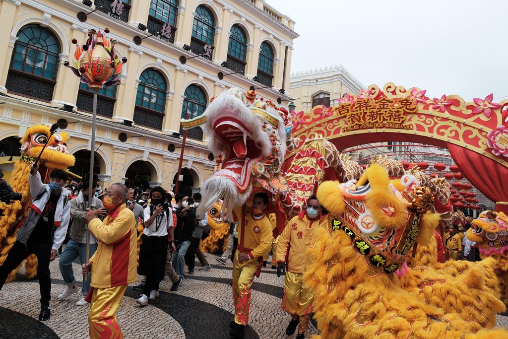 Celebrações do Ano Novo Chinês do Coelho, em Macau, China. Foto: Gonçalo Lobo Pinheiro/Lusa