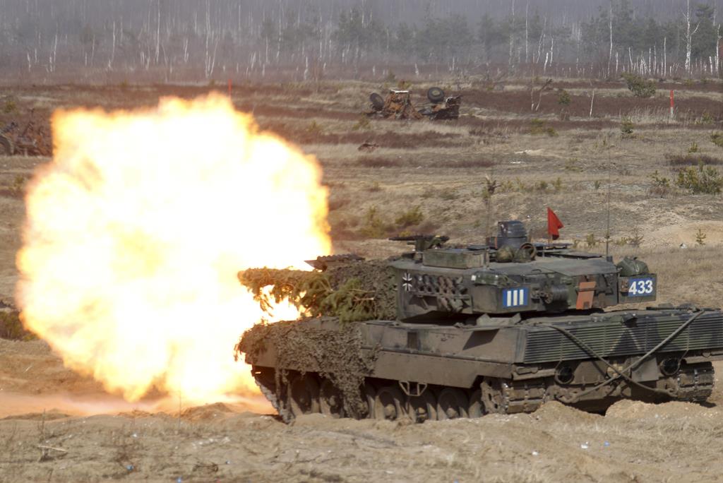Tanque de guerra Leopard 2. Foto: Valda Kalnina/EPA