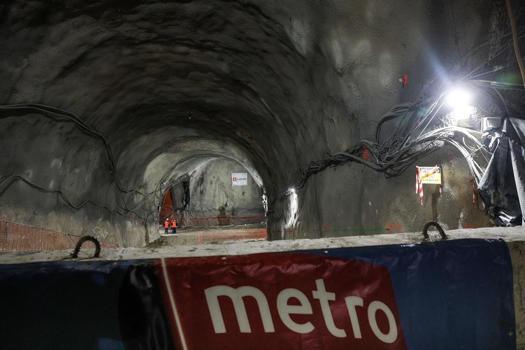 Obras para a construção da futura estação Estrela da linha Circular do Metro de Lisboa. Foto: Tiago Petinga/Lusa