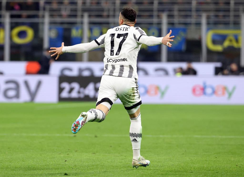 Filip Kostic marcou golo da Juventus contra o Inter. Foto: Matteo Bazzi/EPA
