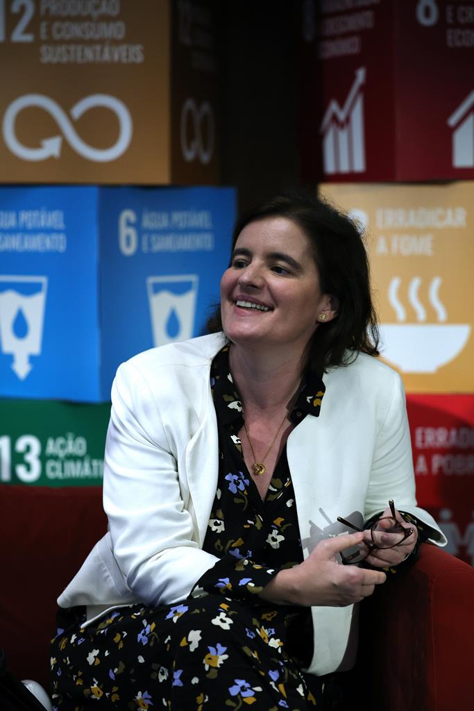 Mariana Vieira da Silva na Conferência "Agenda 2030 e objetivos do Desenvolvimento Sustentável". Foto: Estela Silva/Lusa