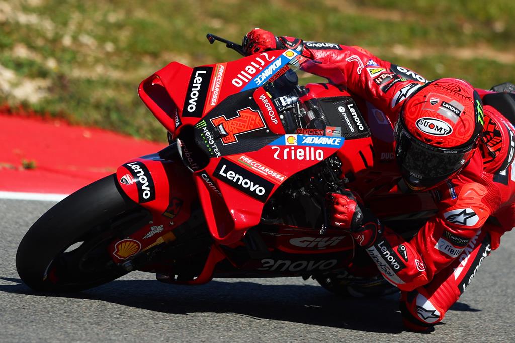 Francesco Bagnaia, Ducati, MotoGP em Portimão. Foto: Nuno Veiga/EPA