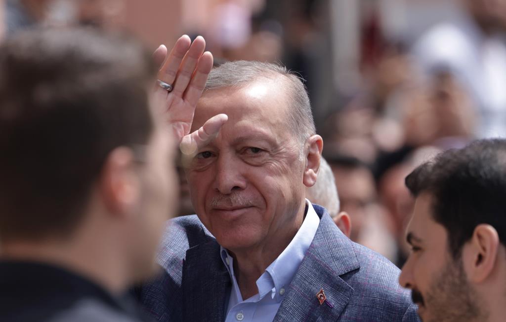 Erdogan tenta conquistar um terceiro mandato consecutivo na presidência. Foto: Erdem Sahin/EPA