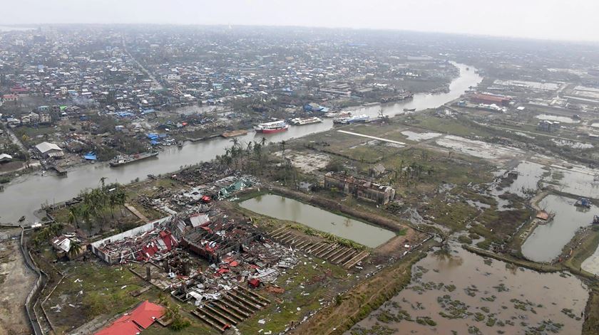 Ciclone Mocha em Myanmar. Foto: EPA