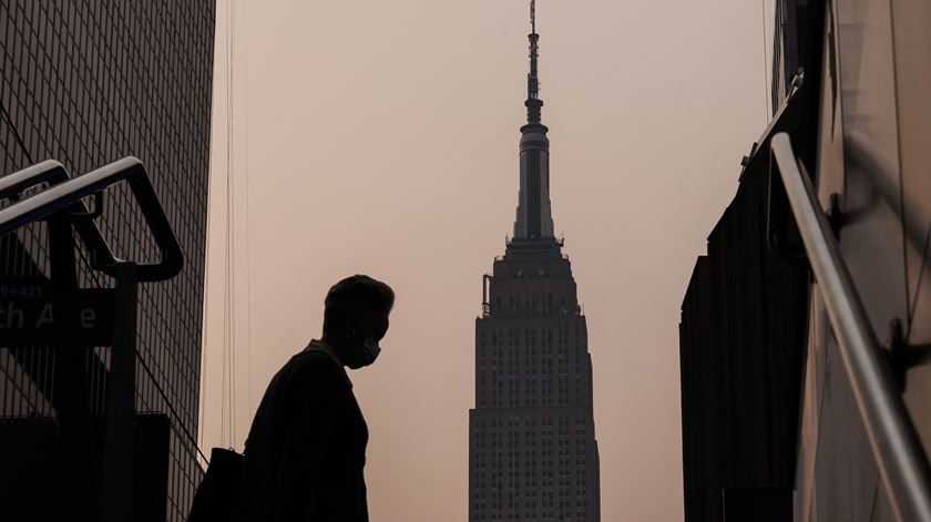 Onda de fumo intensa em Nova Iorque Foto: Justin Lane/EPA