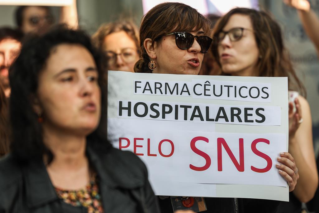 Greve de farmacêuticos do Serviço Nacional de Saúde. Foto: Tiago Petinga/Lusa