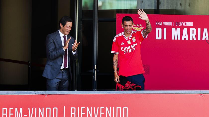 Extremo argentino Ángel Di María regressa ao Benfica 13 anos depois. Foto: António Cotrim/Lusa