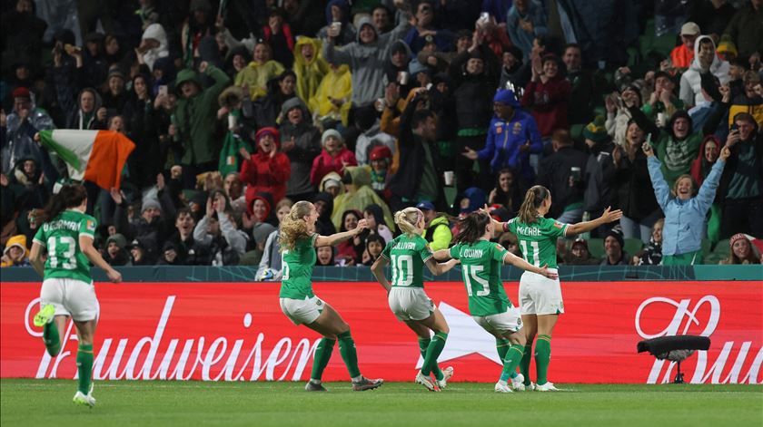 Katie McCabe marcou o primeiro golo da história da Irlanda em Mundiais. Foto: Richard Wainwright/EPA