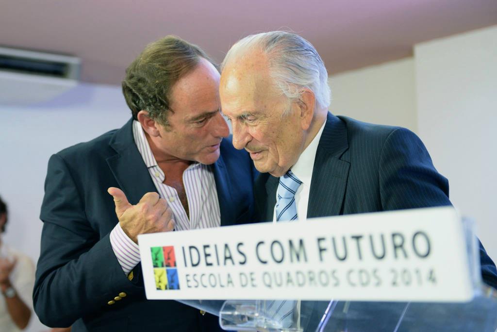 Adriano Moreira e Paulo Portas, duas das figuras da história do CDS. Foto: Isabel Santiago/CDS-PP