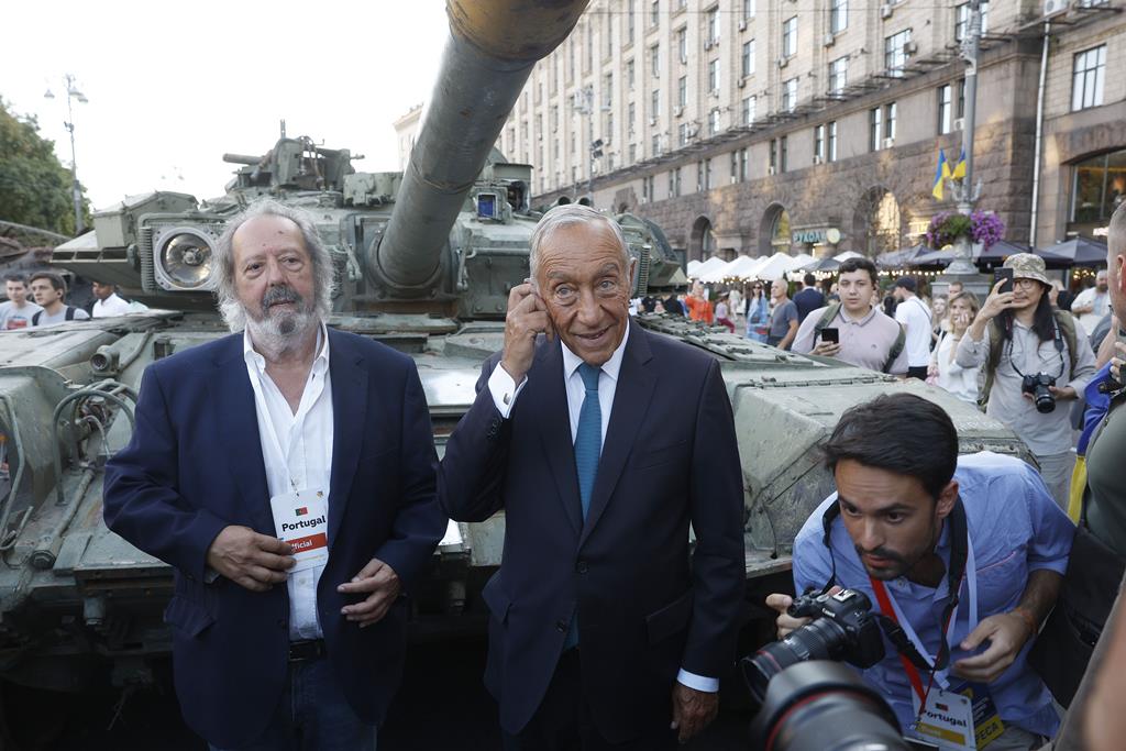 Historiador Pacheco Pereira e Marcelo Rebelo de Sousa visitam Kiev. Foto: António Pedro Santos/Lusa