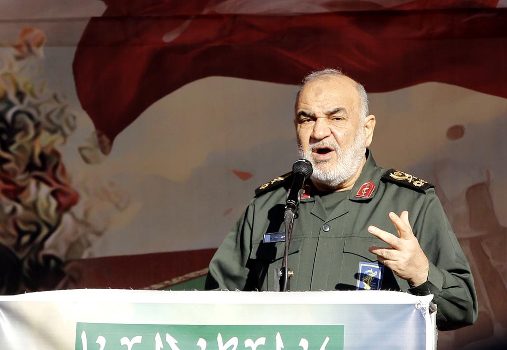 Comandante-chefe da Guarda Revolucionária do Irão, Hosein Salami. Foto: Abedin Taherkenareh/EPA