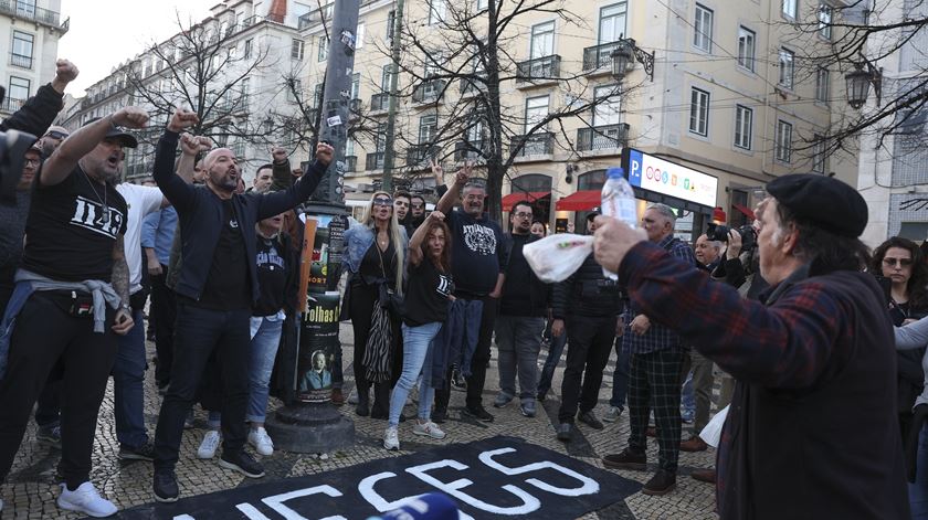 Protesto de extrema-direita em Lisboa Foto: Tiago Petinga/Lusa