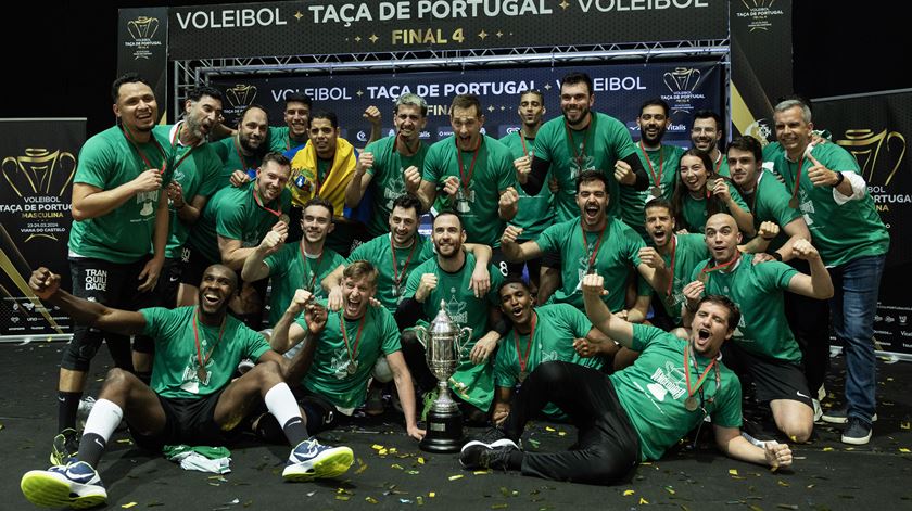 Sporting vence Fonte do Bastardo na final da Taça de Portugal de voleibol. Foto: José Coelho/Lusa