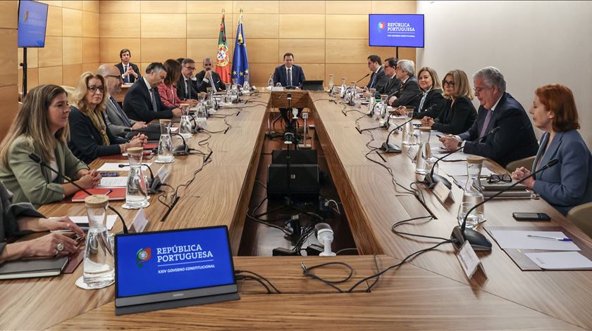 A primeira reunião do Conselho de Ministros de Luís Montenegro. Foto: João Relvas/Lusa