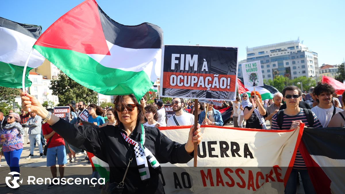 “Se o genocídio continua, o povo está na rua." Milhares manifestam-se em Lisboa a favor da Palestina