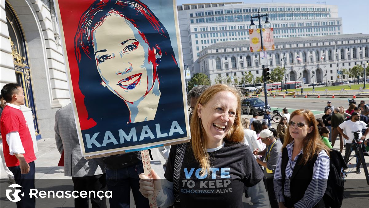 Sondagem coloca Kamala Harris com dois pontos de vantagem sobre Trump