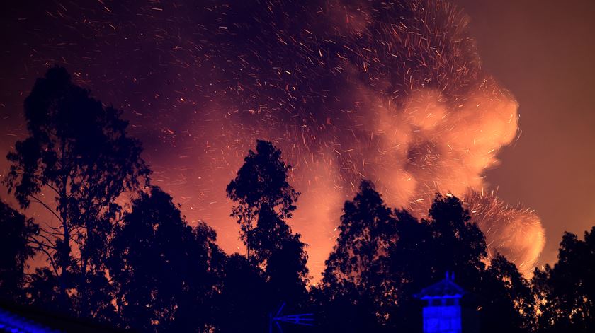 "Alastrou-se o vento, alastrou-se tudo". Incêndio descontrolado em Águeda