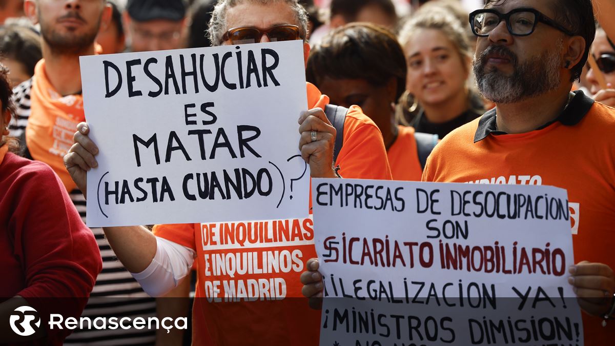 “Os senhorios estão a roubar-nos os salários”. Manifestação leva milhares às ruas de Madrid