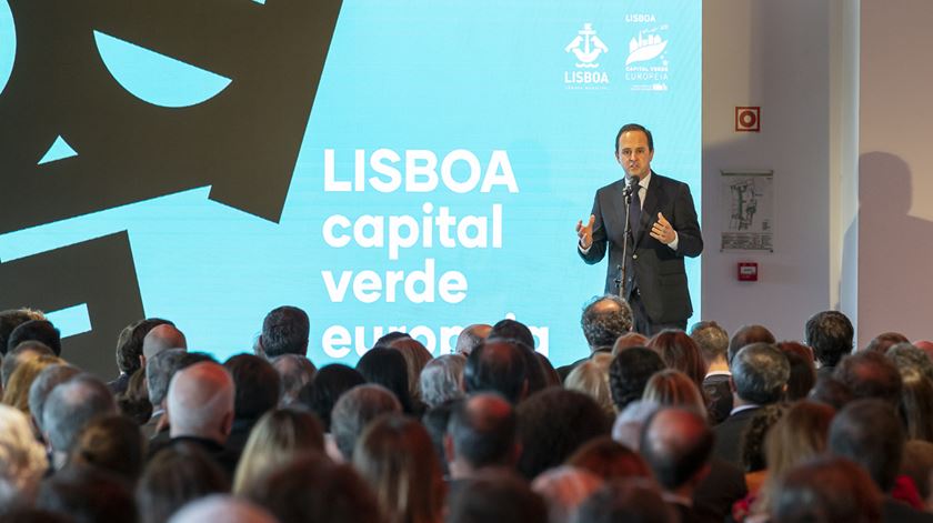 Fernando Medina, presidente da Câmara de Lisboa, apresenta Lisboa, Capital Verde Europeia. Foto: Capital Verde/Flickr
