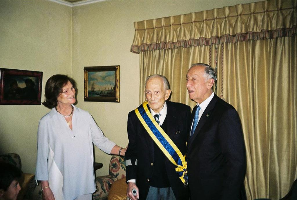 Adriano Moreira com o Presidente da República, Marcelo Rebelo de Sousa. Foto: Cortesia da família de Adriano Moreira