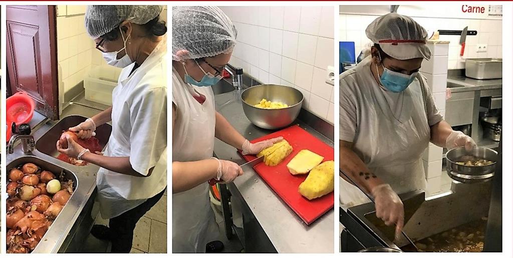Desde agosto que a instituição está a fornecer mais 80 refeições a um grupo de quatro dezenas de timorenses. Foto: Cáritas diocesana de Beja