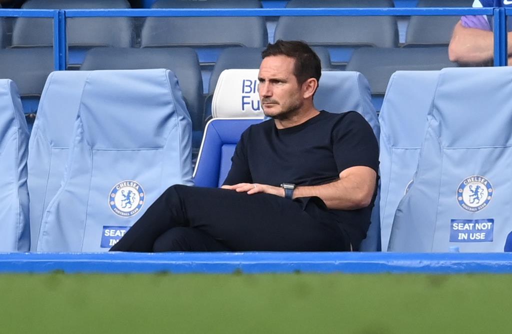 Frank Lampard esteve um ano e meio no banco do Chelsea, como treinador Foto: Michael Regan/EPA