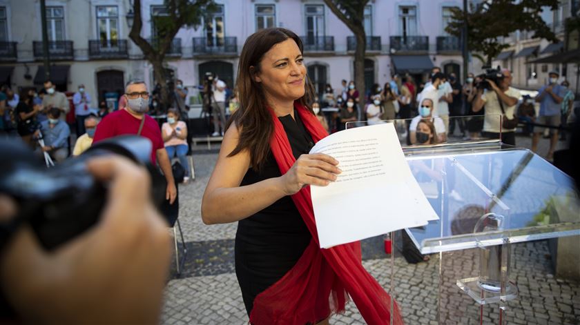 Marisa Matias diz que reivindicações de aumento de salário são mais que justas. Foto: José Sena Goulão/Lusa