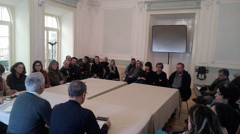 Agentes culturais de Évora reunidos com o executivo da câmara municipal. Foto: Câmara Municipal de Évora
