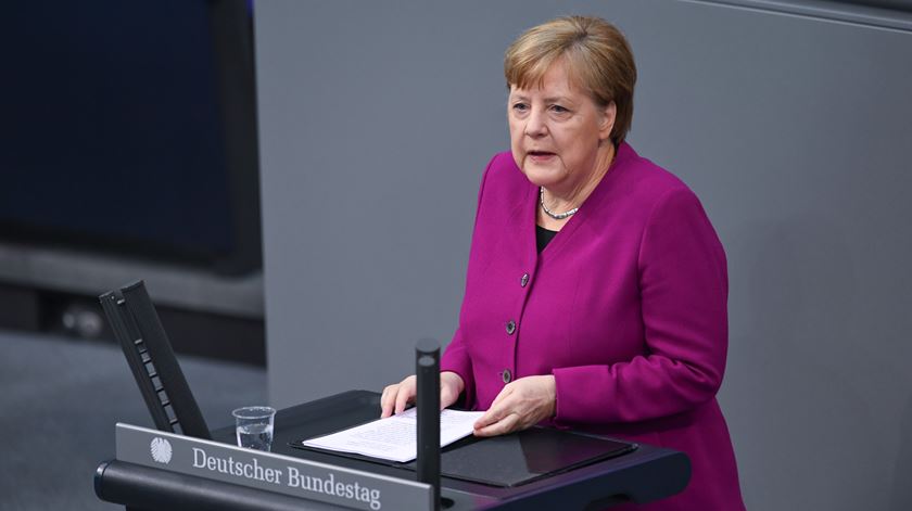 Angela Merkel discrusa no Parlamento alemão Foto: Annegret Hilse/Reuters