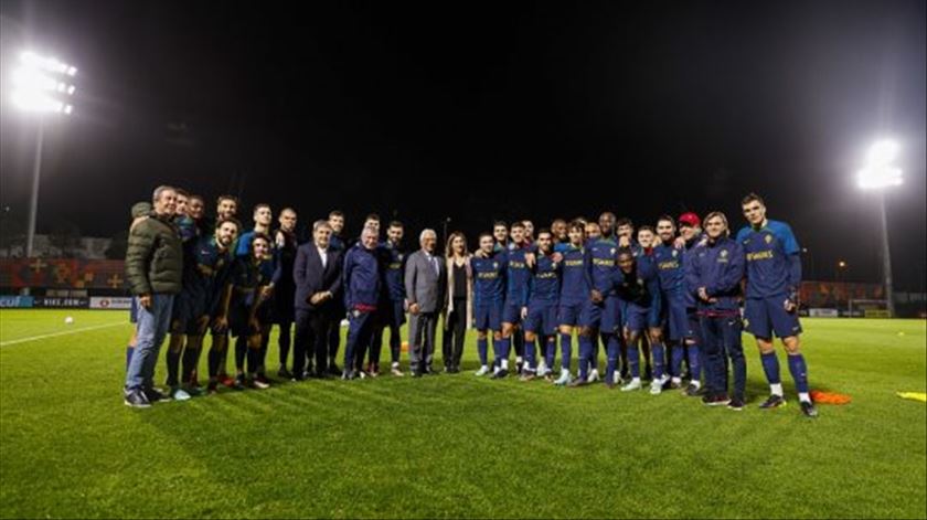 António Costa visita Seleção antes do Mundial do Qatar. Foto: FPF