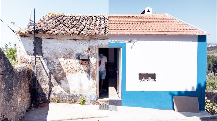 Antes e depois. Projeto da associação de jovens "Just a Change" reabilita casas de famílias pobres. Foto: "Just a Change"