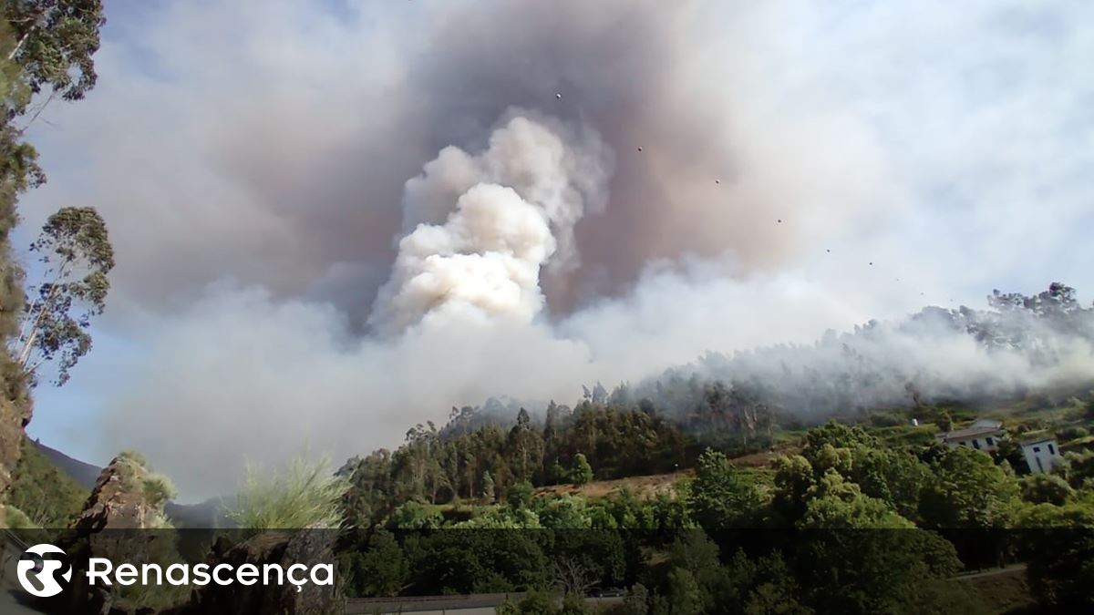 Mais de uma centena de bombeiros combatem fogo em Arcos de Valdevez