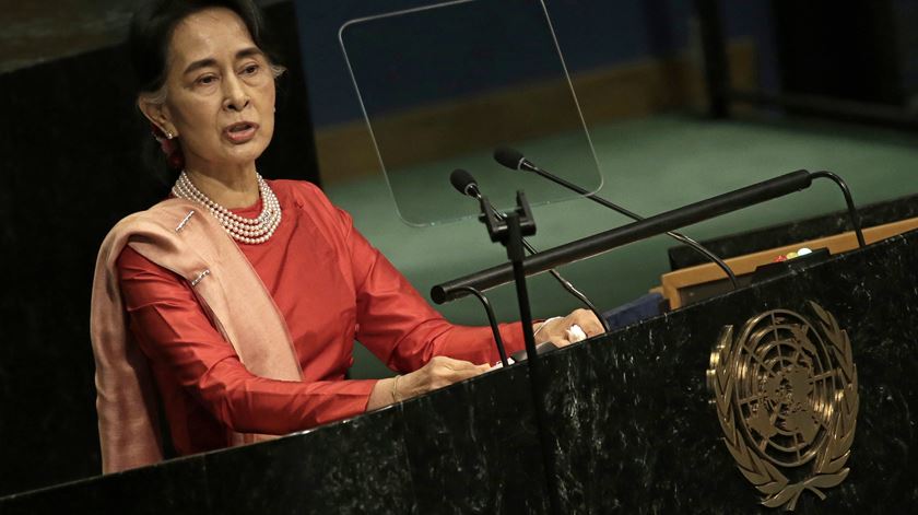 Aung Suu Kyi. Foto: Peter Foley/EPA