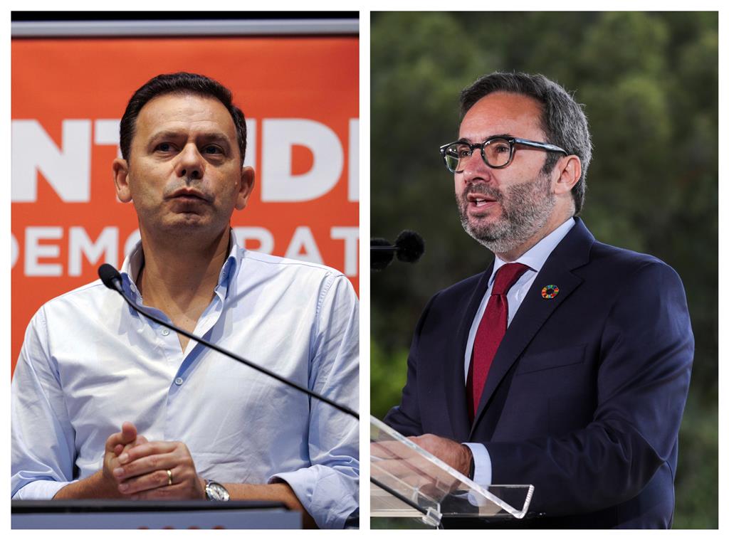 Luís Montenegro e Jorge Moreira da Silva, candidatos à liderança do PSD. Foto: Lusa