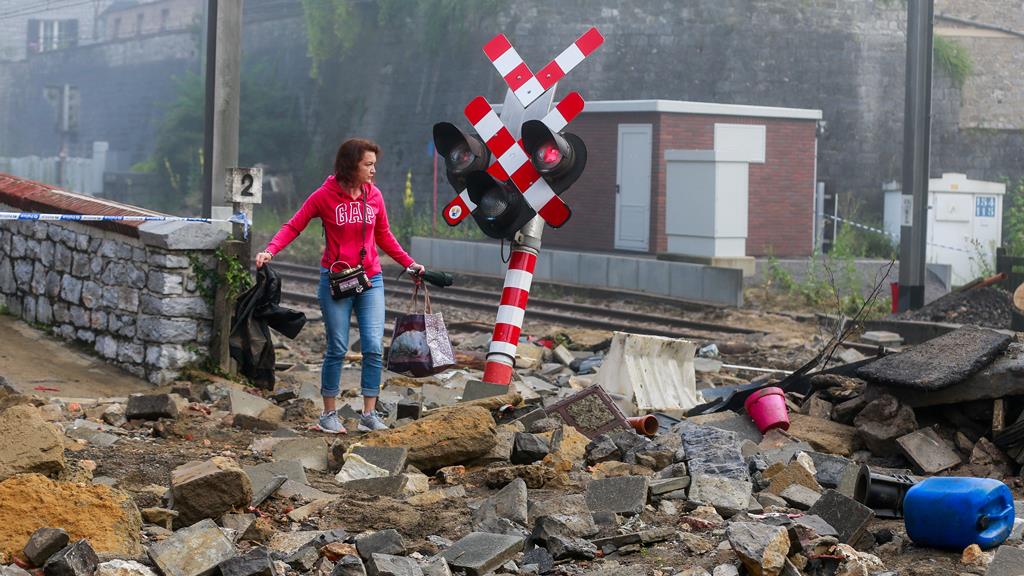 Sul da Bélgica foi das regiões mais fustigadas pelo mau tempo. Foto: Stephanie Lecocq/EPA