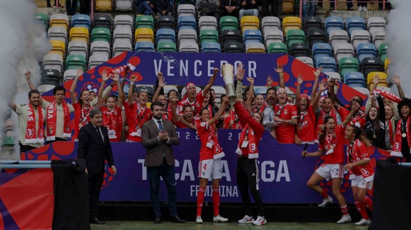 Benfica conquista Taça da Liga de futebol feminino. Foto: SLB