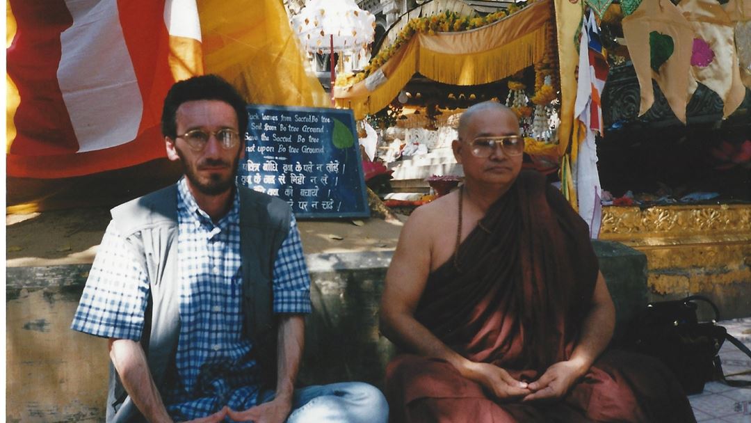 Em Bodghaya, na Índia, em 1999. Foto: DR