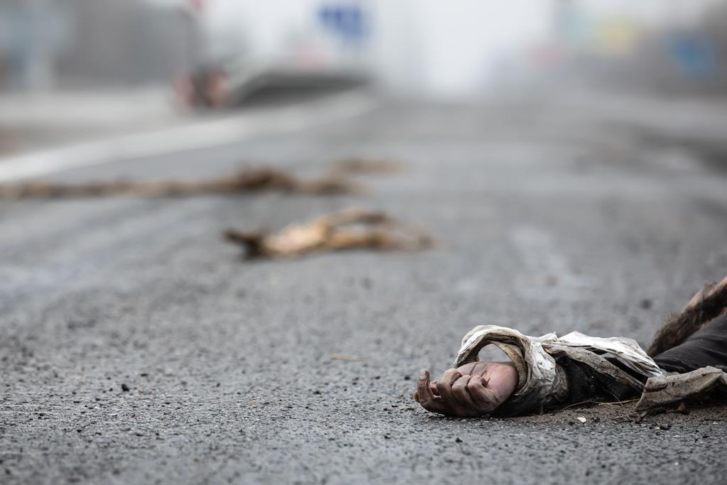 Ucrânia denuncia execução de civis em Bucha e fala em "nova Srebrenica". Foto: Mykhaylo Palinchak/Sipa via Reuters