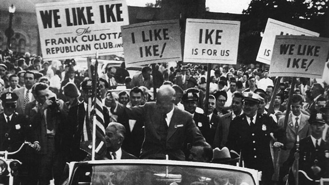 Campanha eleitoral de Dwight Eisenhower, em 1952. Foto: Biblioteca Dwight Eisenhower