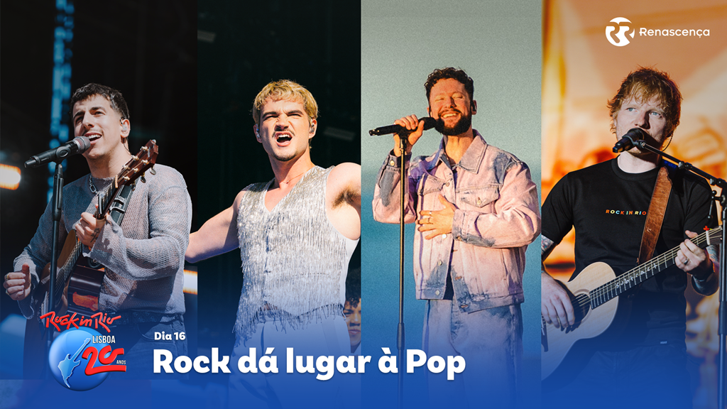 Ed Sheeran, Calum Scott, Jão, Fernando Daniel e Lukas Graham no segundo dia de Rock in Rio